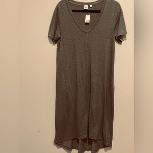 GAP Heather Gray V-Neck Tee Dress